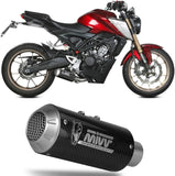 Sistema De Escape Completo Sin Catalizador Y Sin Homologación Acústica Mk3 Carbono - Mivv Compatible Con Honda Cb 125 R (2021-2024)