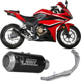 Sistema De Escape Completo Sin Catalizador Y Sin Homologación Acústica Mk3 Carbono - Mivv Compatible Con Honda Cbr 500 R (2019-2020)