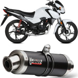 Sistema De Escape Completo Sin Catalizador Y Sin Homologación Acústica Gp Acero Negro - Mivv Compatible Con Honda Cb 125 F (2021-2024)