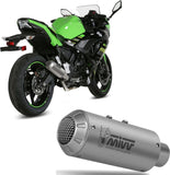 Sistema De Escape Completo Sin Catalizador Y Sin Homologación Acústica Mk3 Acero - Mivv Compatible Con Kawasaki Z 650 (2017-2023)