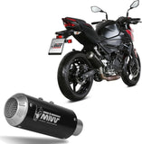 Uncatalysed Exhaust System Without Sound Certification Mk3 Steel Black - Mivv Compatible With Kawasaki Ninja 400 (2018-2020)