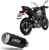 Tubo De Escape Sin Catalizador Y Sin Homologación Acústica Mk3 Acero Negro - Mivv Compatible Con Kawasaki Ninja 400 (2018-2020)