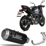 Sistema De Escape Completo Sin Catalizador Y Sin Homologación Acústica Mk3 Carbono - Mivv Compatible Con Kawasaki Ninja 400 (2018-2020)