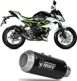Tubo De Escape Sin Catalizador Y Sin Homologación Acústica Mk3 Acero Negro - Mivv Compatible Con Kawasaki Z 125 (2019-2024)
