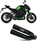 Tubo De Escape Sin Catalizador Y Sin Homologación Acústica Double Gun Acero Negro - Mivv Compatible Con Kawasaki Z 900 (2020-2024)