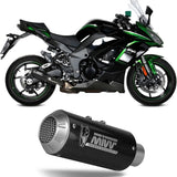 Tubo De Escape Sin Catalizador Y Sin Homologación Acústica Mk3 Carbono - Mivv Compatible Con Kawasaki Ninja 1000 Tourer (2020-2024)