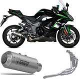 Sistema De Escape Completo Sin Catalizador Y Sin Homologación Acústica Mk3 Acero - Mivv Compatible Con Kawasaki Ninja 1000 Sx (2020-2024)