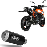 Uncatalysed Exhaust System Without Sound Certification Mk3 Steel Black - Mivv Compatible With Ktm 125 Duke (2017-2020)