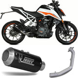Sistema De Escape Completo Sin Catalizador Y Sin Homologación Acústica Mk3 Acero Negro - Mivv Compatible Con Ktm 125 Duke (2021-2023)