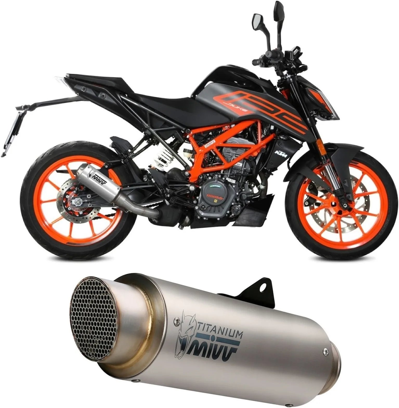 Tubo De Escape Sin Catalizador Y Sin Homologación Acústica Mk3 Acero - Mivv Compatible Con Ktm 125 Duke (2021-2023)