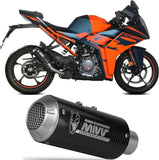 Uncatalysed Exhaust System Without Sound Certification Mk3 Carbon - Mivv Compatible With Ktm Rc 390 (2021-2024)