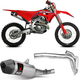 Sistema De Escape Completo Sin Catalizador Y Con Homologación Fim Str1 Titano Carbono - Mivv Compatible Con Honda Crf 450 (2021-2024)