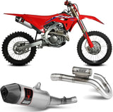 Sistema De Escape Completo Sin Catalizador Y Con Homologación Fim Str1 Acero Carbono - Mivv Compatible Con Honda Crf 250 (2022-2024)