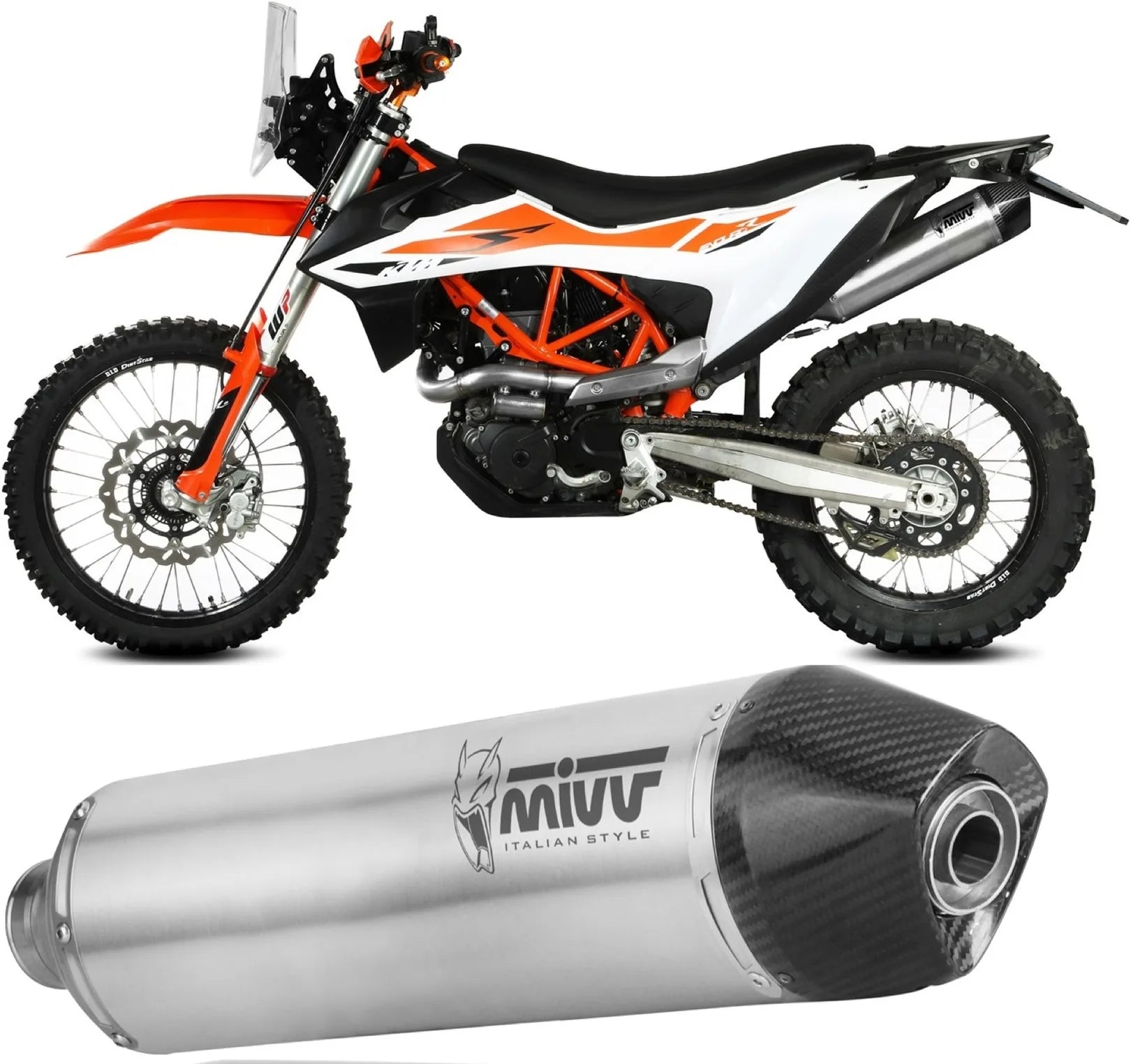 Tubo De Escape Sin Catalizador Y Sin Homologación Acústica Str1 Acero - Mivv Compatible Con Ktm 690 Enduro R (2019-2020)