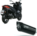 Tubo De Escape Sin Catalizador Y Sin Homologación Acústica Mover Acero Negro - Mivv Compatible Con Yamaha X-Max 300 (2017-2020)