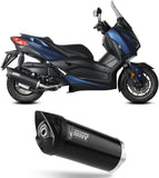 Tubo De Escape Sin Catalizador Y Sin Homologación Acústica Mover Acero Negro - Mivv Compatible Con Yamaha X-Max 400 (2017-2020)