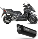 Tubo De Escape Sin Catalizador Y Sin Homologación Acústica Mover Acero Negro - Mivv Compatible Con Yamaha Tricity 300 (2021-2024)