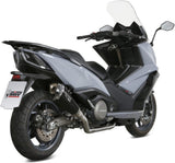 Complete Exhaust System Without Catalytic Converter And Without Sound Certification Delta Race Stainless Steel Carbon - Mivv Compatible With Kymco Ak 550 (2017-2020)