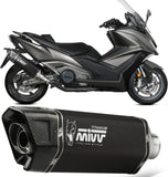 Tubo De Escape Sin Catalizador Y Sin Homologación Acústica Sr-1 Titano Negro - Mivv Compatible Con Kymco Ak 550 (2021-2024)