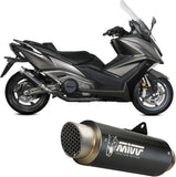 Tubo De Escape Sin Catalizador Y Sin Homologación Acústica Gppro Acero Negro - Mivv Compatible Con Kymco Ak 550 (2021-2024)