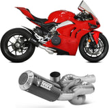 Sistema De Escape Completo Sin Catalizador Y Sin Homologación Acústica Mk3 Carbono - Mivv Compatible Con Ducati Streetfighter V4 (2020-2022)