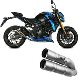 Tubo De Escape Sin Catalizador Y Sin Homologación Acústica Double Gun Acero - Mivv Compatible Con Suzuki Gsx-S 750 (2017-2020)