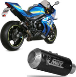 Tubo De Escape Sin Catalizador Y Sin Homologación Acústica Mk3 Carbono - Mivv Compatible Con Suzuki Gsx-R 1000 (2017-2020)