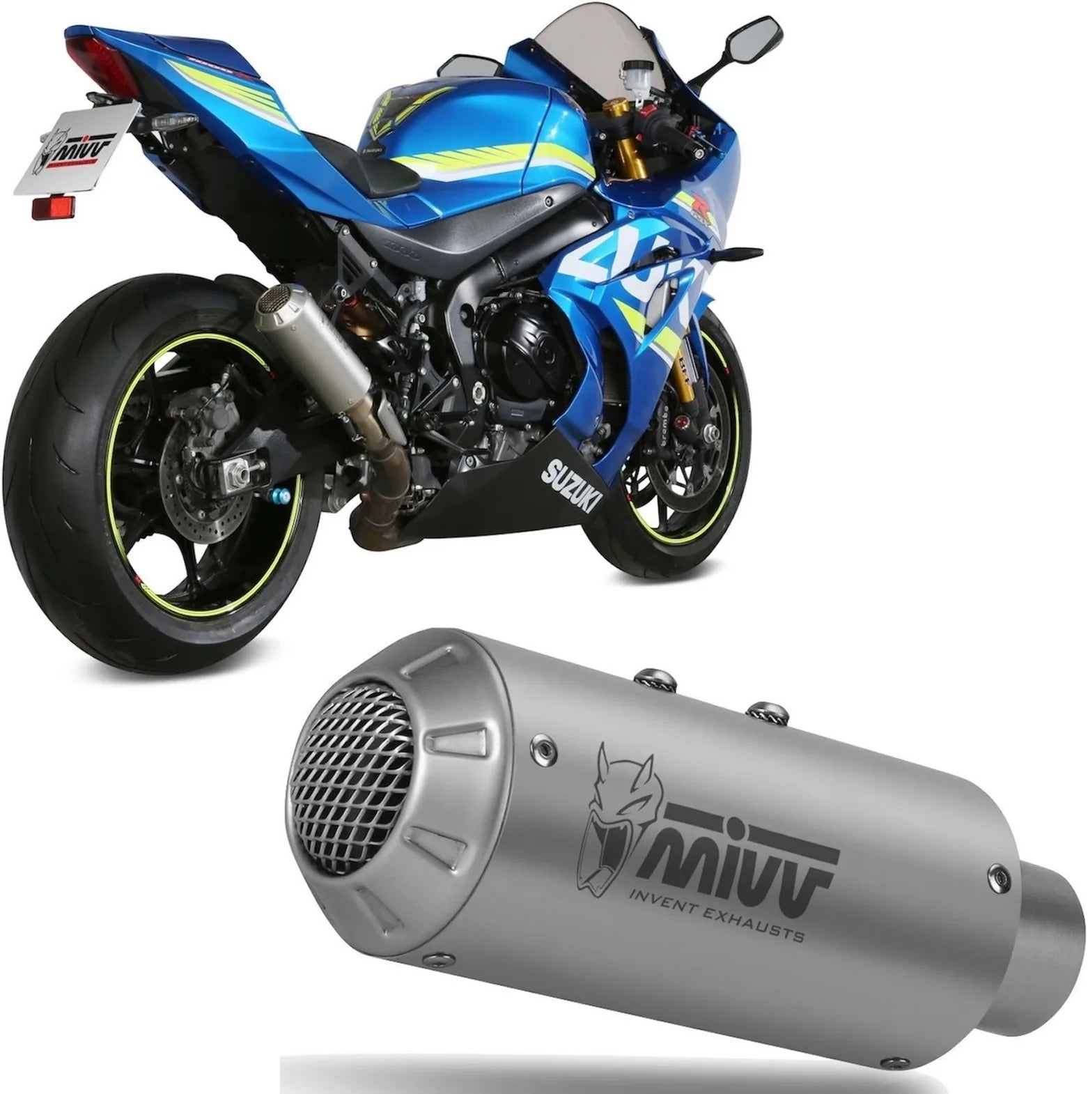Tubo De Escape Sin Catalizador Y Sin Homologación Acústica Mk3 Acero - Mivv Compatible Con Suzuki Gsx-R 1000 (2017-2020)