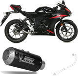 Sistema De Escape Completo Sin Catalizador Y Sin Homologación Acústica Mk3 Carbono - Mivv Compatible Con Suzuki Gsx-R 125 (2017-2020)