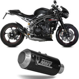 Tubo De Escape Sin Catalizador Y Sin Homologación Acústica Mk3 Carbono - Mivv Compatible Con Triumph Speed Triple R - S (2018-2020)