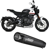 Sistema De Escape Completo Sin Catalizador Y Sin Homologación Acústica X-M5 Acero Negro Carbono - Mivv Compatible Con Triumph Trident 660 (2021-2024)