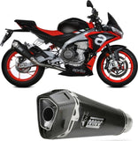 Complete Exhaust System Without Catalytic Converter And Without Sound Certification Delta Race Carbon Carbon - Mivv Compatible With Aprilia Tuono 660 (2021-2024)