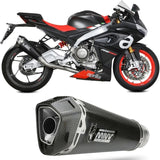 Sistema De Escape Completo Sin Catalizador Y Sin Homologación Acústica Delta Race Carbono Carbono - Mivv Compatible Con Aprilia Rs 660 (2020-2024)