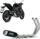 Sistema De Escape Completo Sin Catalizador Y Sin Homologación Acústica Mk3 Acero Negro - Mivv Compatible Con Yamaha Yzf-R3 (2015-2024)