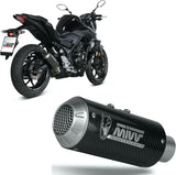 Uncatalysed Exhaust System Without Sound Certification Mk3 Carbon - Mivv Compatible With Yamaha Mt-03 (2016-2024)