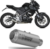Sistema De Escape Completo Sin Catalizador Y Sin Homologación Acústica Mk3 Acero - Mivv Compatible Con Yamaha Mt-125 (2020-2024)