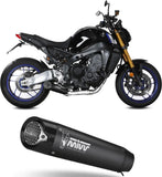 Sistema De Escape Completo Sin Catalizador Y Sin Homologación Acústica X-M5 Acero Negro Carbono - Mivv Compatible Con Yamaha Mt-09 - Sp (2021-2023)