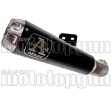 Tubo De Escape Sin Homologación Acústica Pro-Race Nichrom Negro Acero - Arrow Special Parts Compatible Con Yamaha Mt-125 (2020)