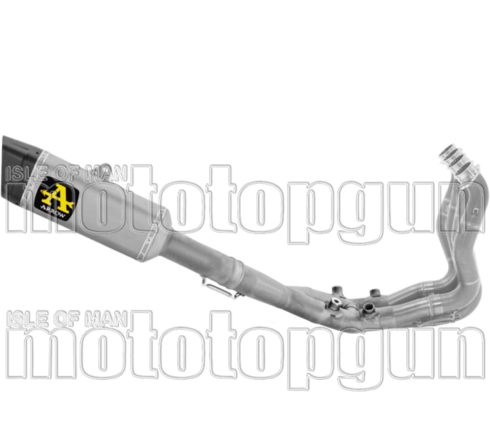 Complete Exhaust System Without Catalytic Converter And Without Sound Certification Pista Competition Sbk Titanium Carby End Cap - Arrow Special Parts Compatible With Bmw M 1000 Rr (2025-2026)