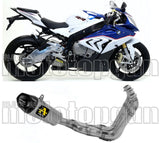 Sistema De Escape Completo Sin Catalizador Y Sin Homologación Acústica Works Competition Basso Titanio Carbono - Arrow Special Parts Compatible Con Bmw S 1000 Rr (2015-2018)