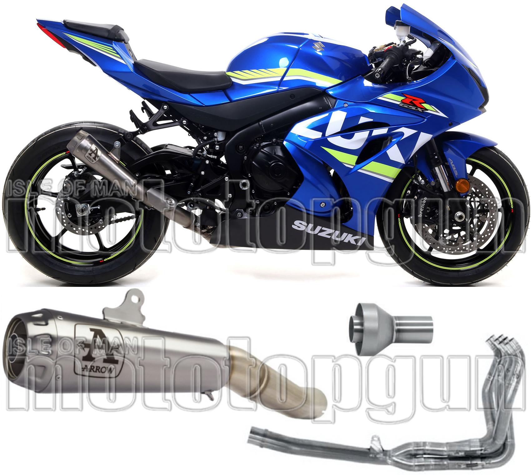 Complete Exhaust System Without Catalytic Converter And Without Sound Certification Pro-Race Titanium Titanium - Arrow Special Parts Compatible With Suzuki Gsx-R 1000 R (2017-2020)