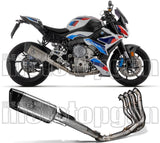 Sistema De Escape Completo Sin Catalizador Y Sin Homologación Acústica Pista Full Titanio Carbono - Arrow Special Parts Compatible Con Bmw S 1000 Rr (2019-2024)