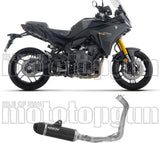 Sistema De Escape Completo Sin Catalizador Y Sin Homologación Acústica Icon Aluminio Negro Fondo Carby - Arrow Special Parts Compatible Con Yamaha Tracer 7 - Gt (2025-2026)