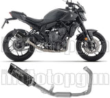 Sistema De Escape Completo Sin Catalizador Y Sin Homologación Acústica Indy-Race Evo Aluminio Negro Fondo Carby - Arrow Special Parts Compatible Con Yamaha Mt-07 (2025-2026)