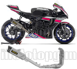 Sistema De Escape Completo Sin Catalizador Y Sin Homologación Acústica Indy-Race Evo Competition Titanio Fondo Carby - Arrow Special Parts Compatible Con Yamaha Yzf-R1 1000 (2025)