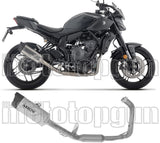 Sistema De Escape Completo Sin Catalizador Y Sin Homologación Acústica Indy-Race Evo Titanio Fondo Carby - Arrow Special Parts Compatible Con Yamaha Mt-07 (2025-2026)