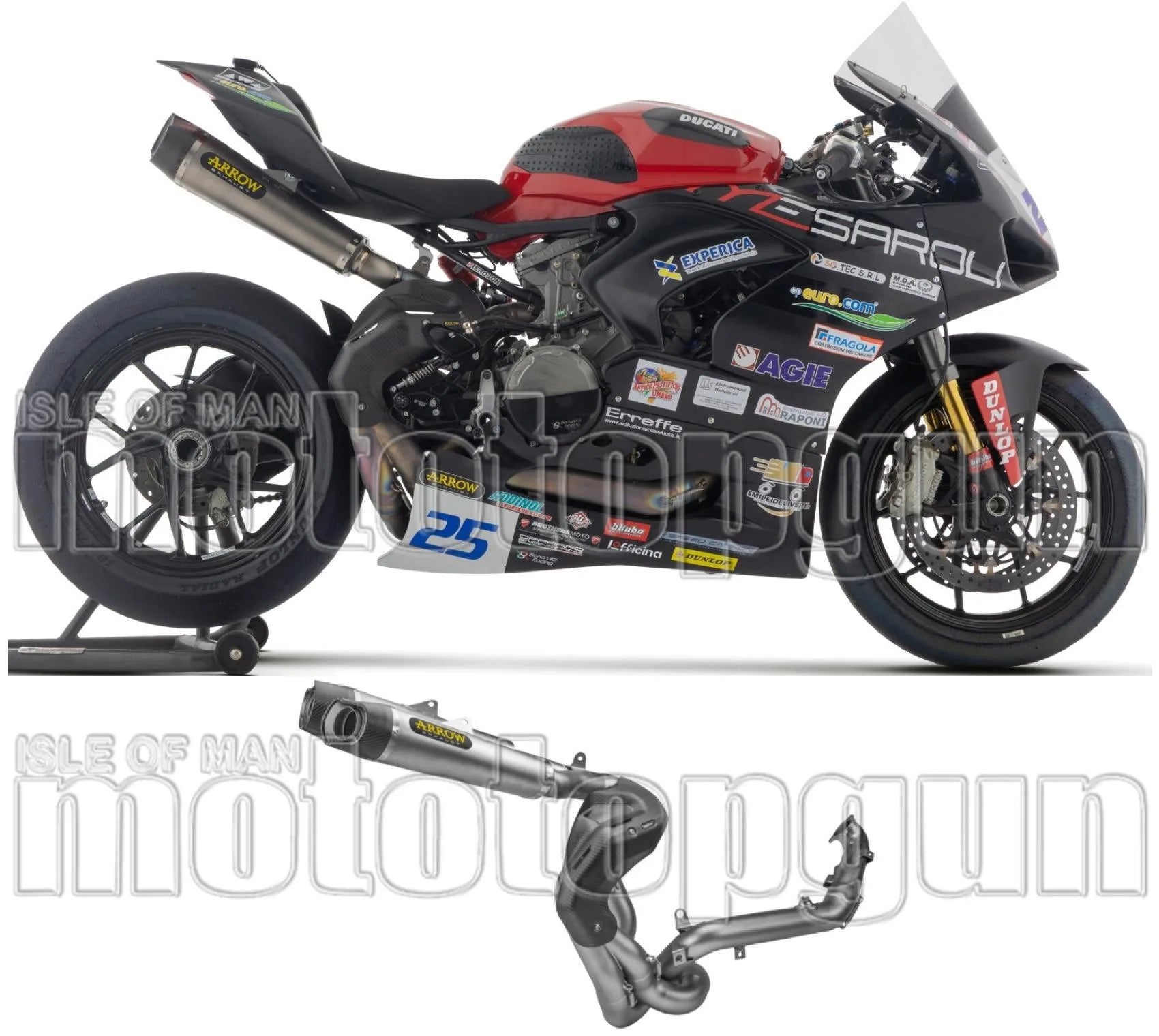 Sistema De Escape Completo Sin Catalizador Y Sin Homologación Acústica Indy-Race Competition Evo 2 Titanio Fondo Carby - Arrow Special Parts Compatible Con Ducati Panigale V2 (2020-2024)