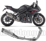 Sistema De Escape Completo Sin Catalizador Y Sin Homologación Acústica Indy-Race Evo Titanio Carbono - Arrow Special Parts Compatible Con Honda Cbr 650 R (2024-2026)