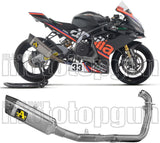 Sistema De Escape Completo Sin Catalizador Y Sin Homologación Acústica Pista Competition Sport Bike Titanio Fondo Carby - Arrow Special Parts Compatible Con Aprilia Rs 660 (2025-2026)