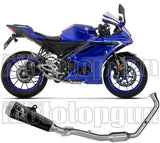 Sistema De Escape Completo Sin Catalizador Y Sin Homologación Acústica Pro-Race Nichrom Negro Fondo Acero - Arrow Special Parts Compatible Con Yamaha Mt-125 (2025-2026)